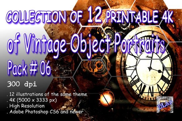 Download VINTAGE OBJECTS - Pack of 12 Printables - Printable Collection