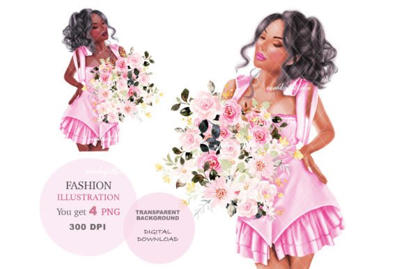 Download Fashion Girl Clip Art, PNG Illustrations - Illustrations Collection