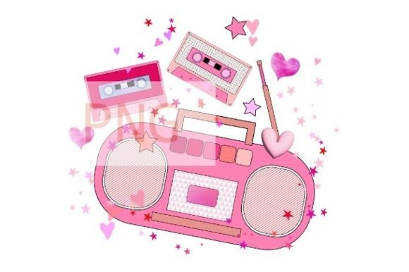 Download Retro Radio Cassette Png Pink Vintage - Cassette png Collection