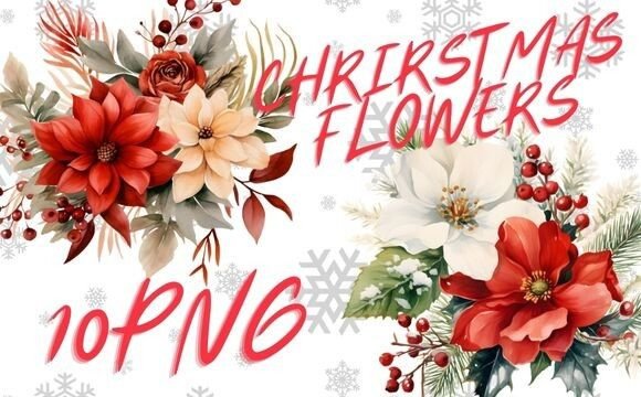 Download Christmas Flowers Sublimations - Sublimations Collection