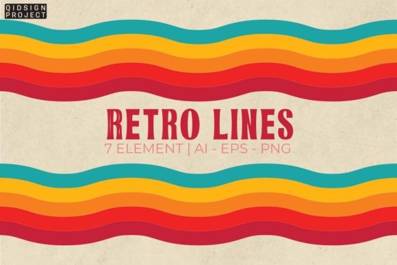 Download 7 Retro Lines, Retro Sublimations - Sublimations Collection