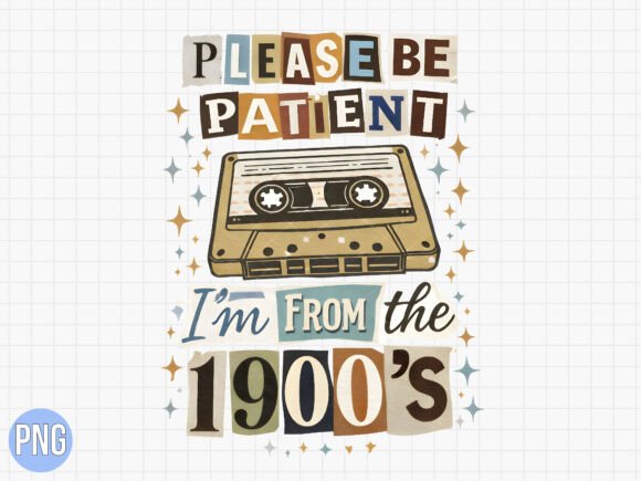 Download Patient 1900s Retro Cassette PNG T-SHIRT - Cassette png Collection